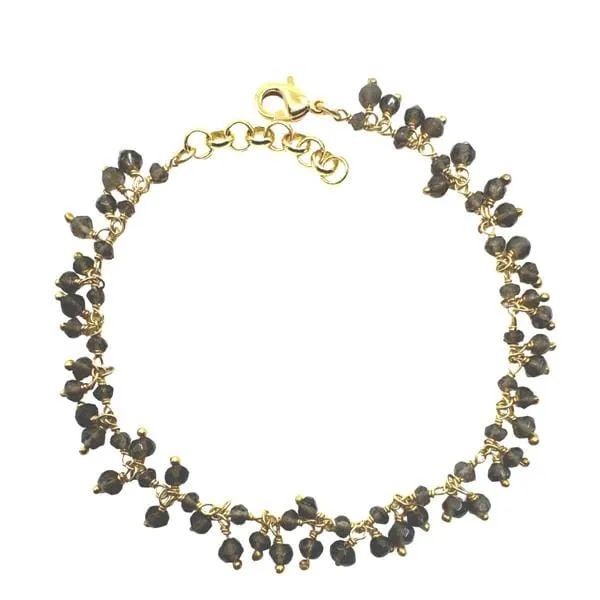 Cluster Vermeil Bracelet: Smokey Quartz (BGCL77E)