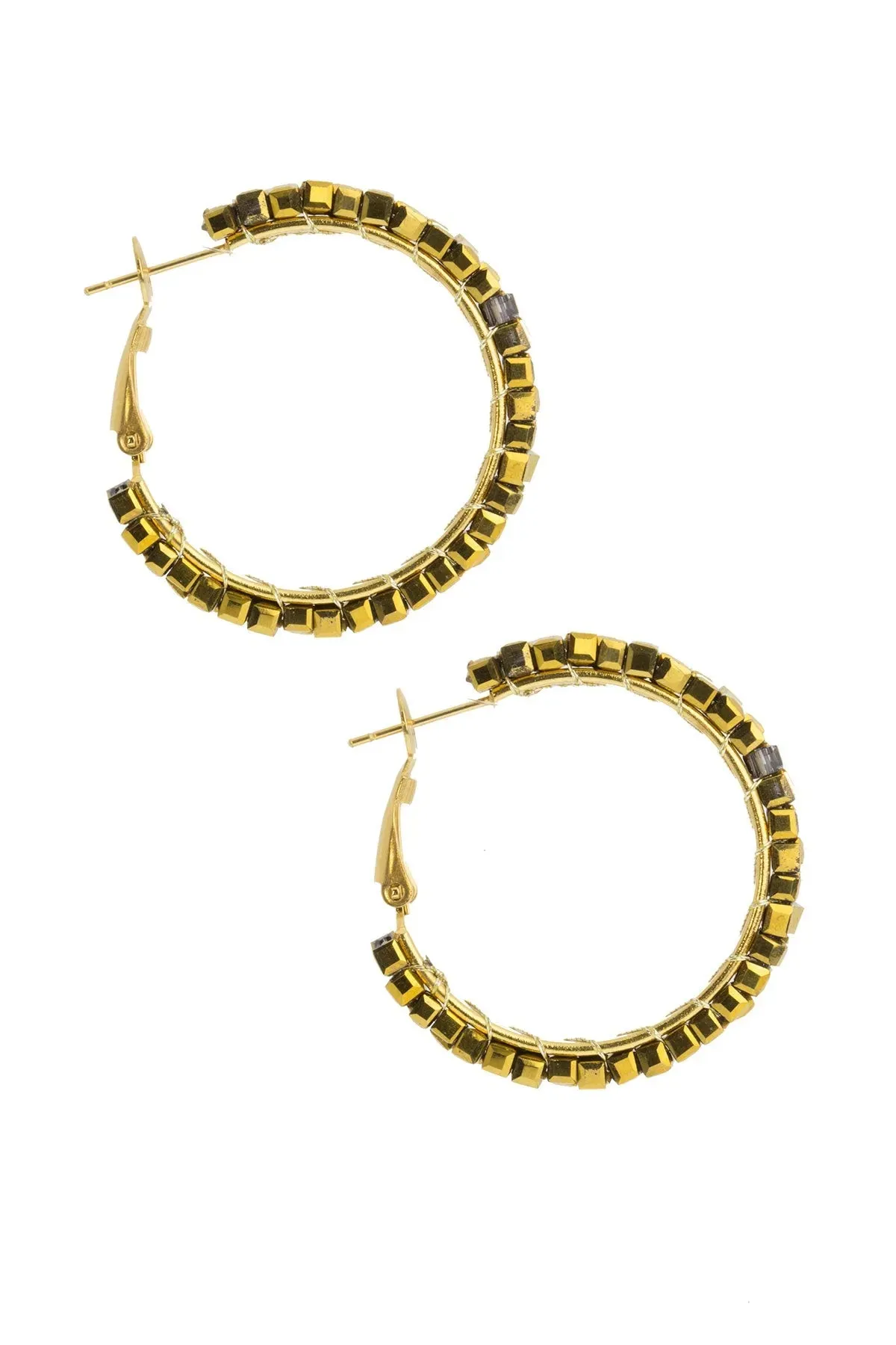 Dainty Beaded Hoop Earrings