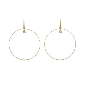 Dangle Hoop Earrings W/ Charm