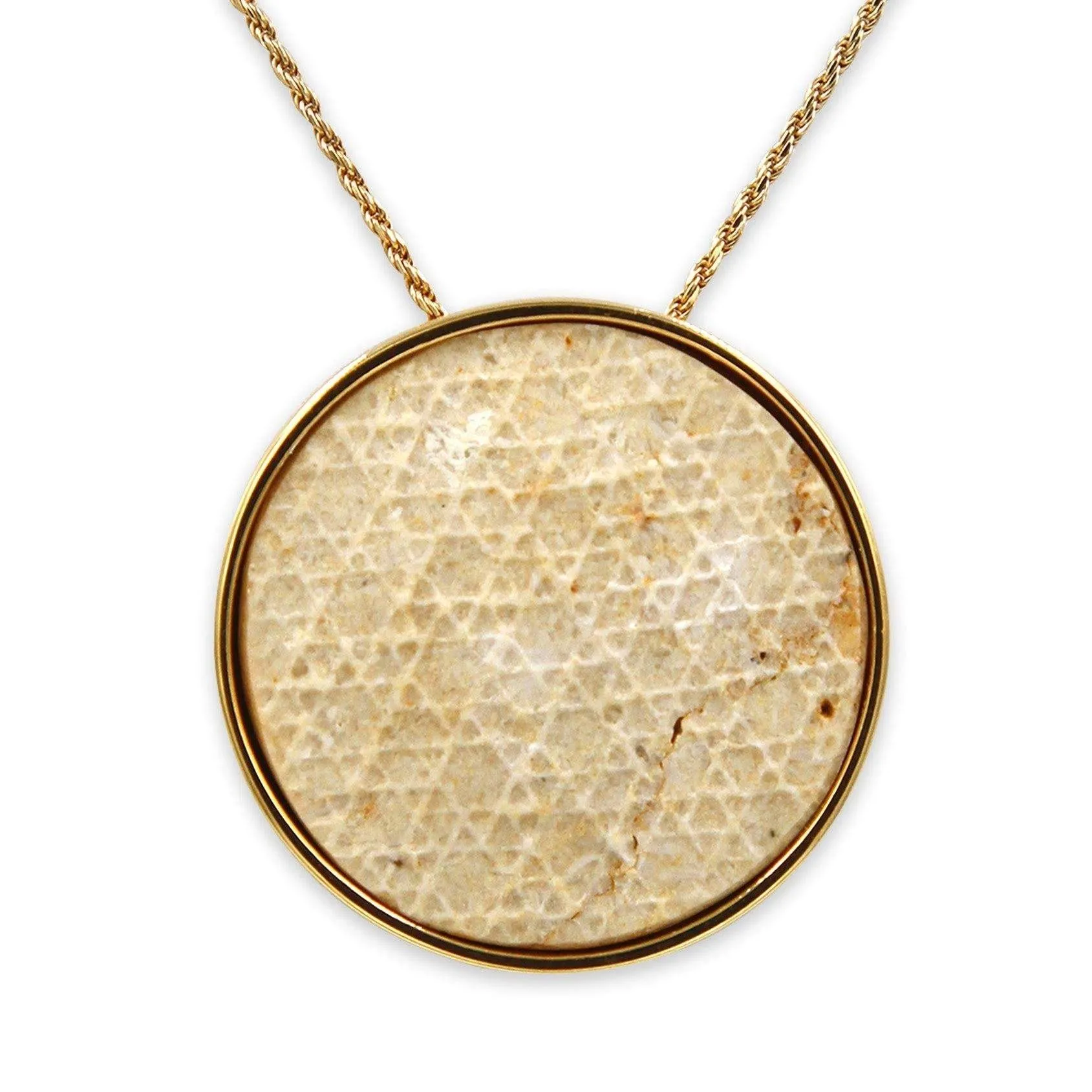 David star 14K vermeil pendant -  Gold Jerusalem Stone