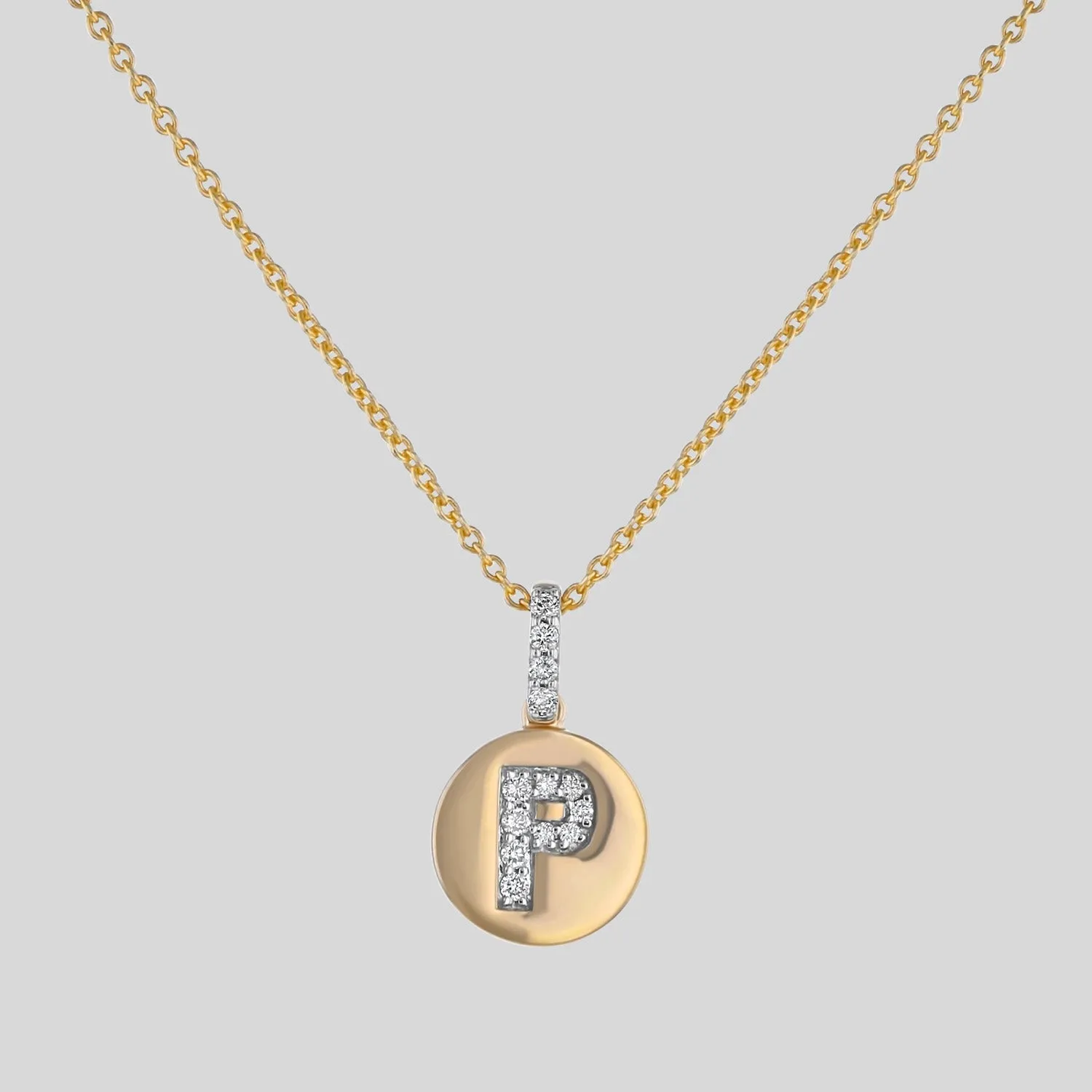 Diamond Initial Pendant Necklace