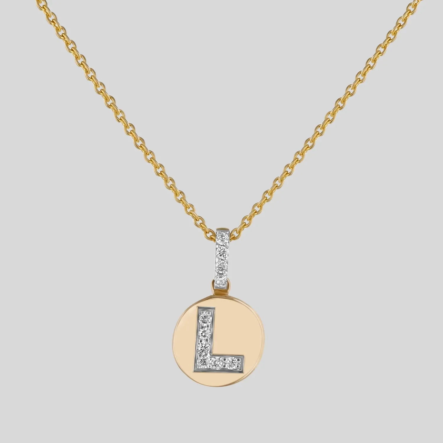 Diamond Initial Pendant Necklace