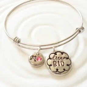 Dream Big | Adjustable Bangle Bracelet | Graduation Gift