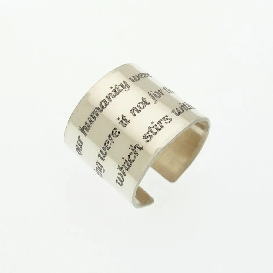 Engraved Sterling Silver Ring For men