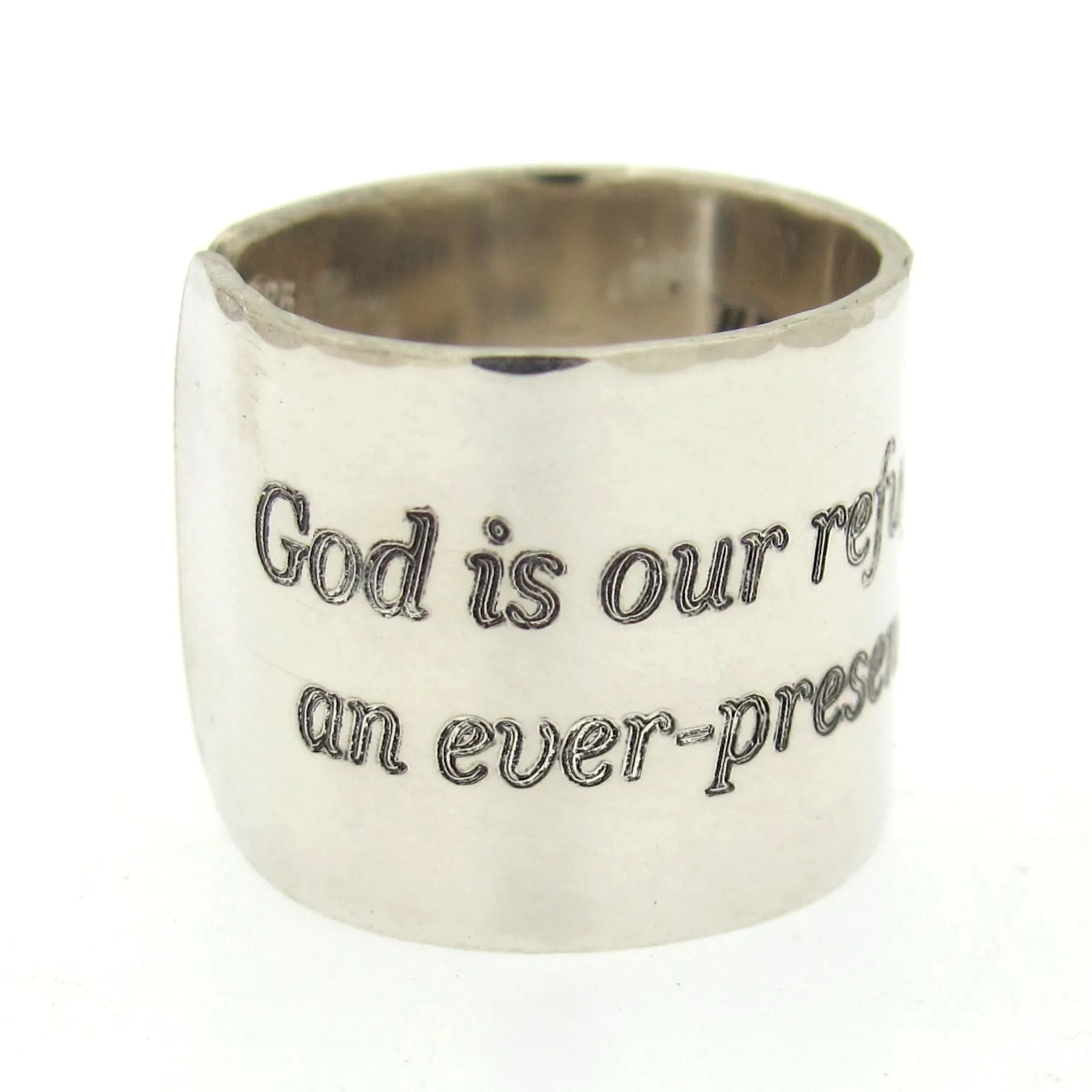 Engraved Sterling Silver Ring For men