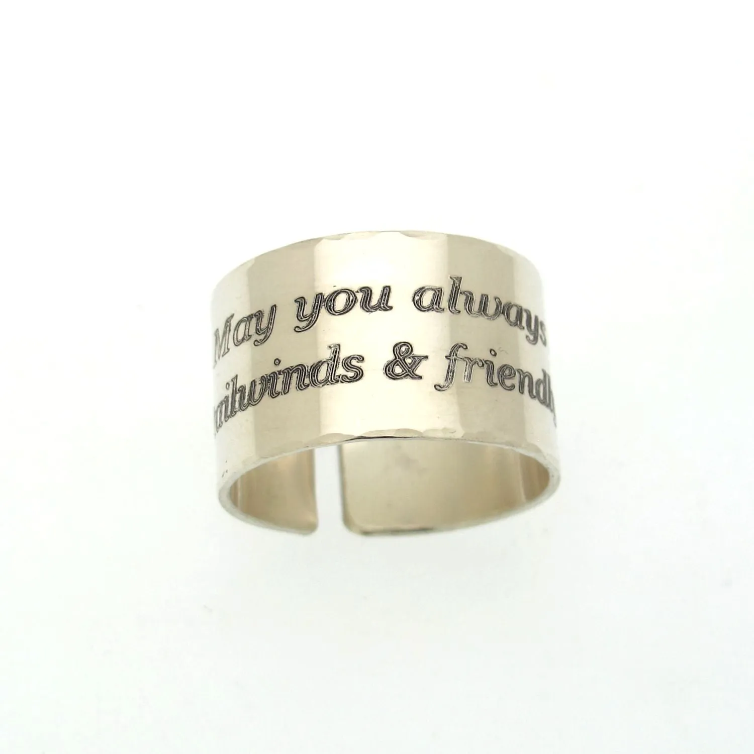 Engraved Sterling Silver Ring For men