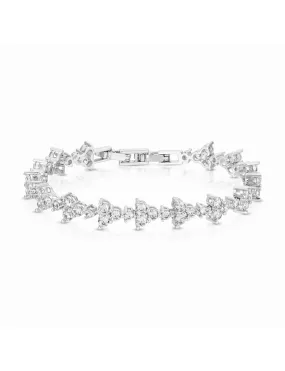 Esley Tennis Bracelet, White