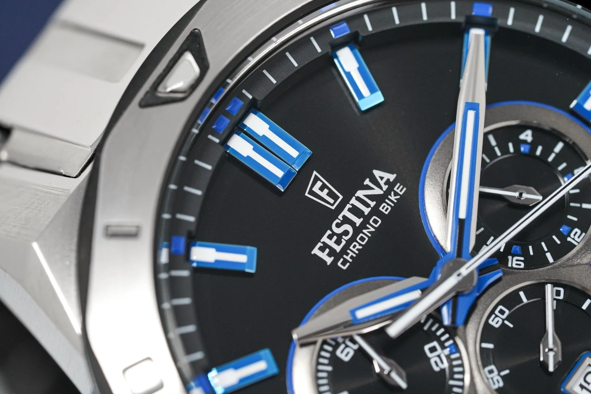 Festina Watch Black Blue Chrono Bike Stainless Steel F20448-5