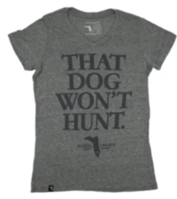 Florida Cracker Trading Co. Women's Charcoal "That Dog Wont Hunt" SS Tee