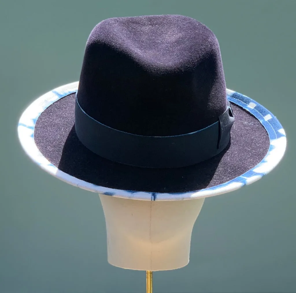 Ford Fedora in Midnight Blue Velour Felt