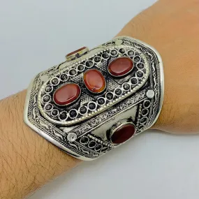 Front Three Stone Style Boho Kuchi Bracelet