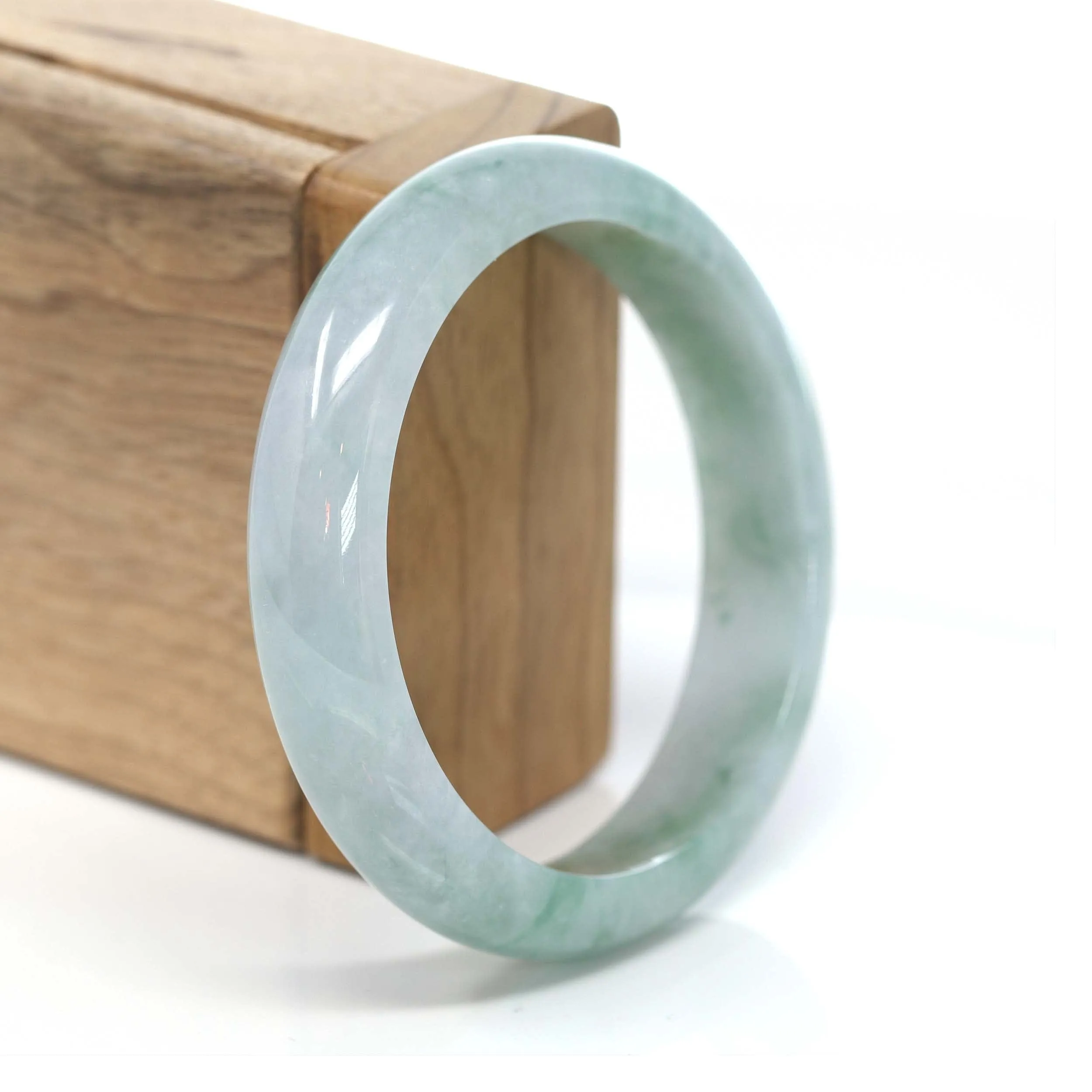 Genuine Burmese Jadeite Jade Bangle Bracelet (57.2 mm) #215