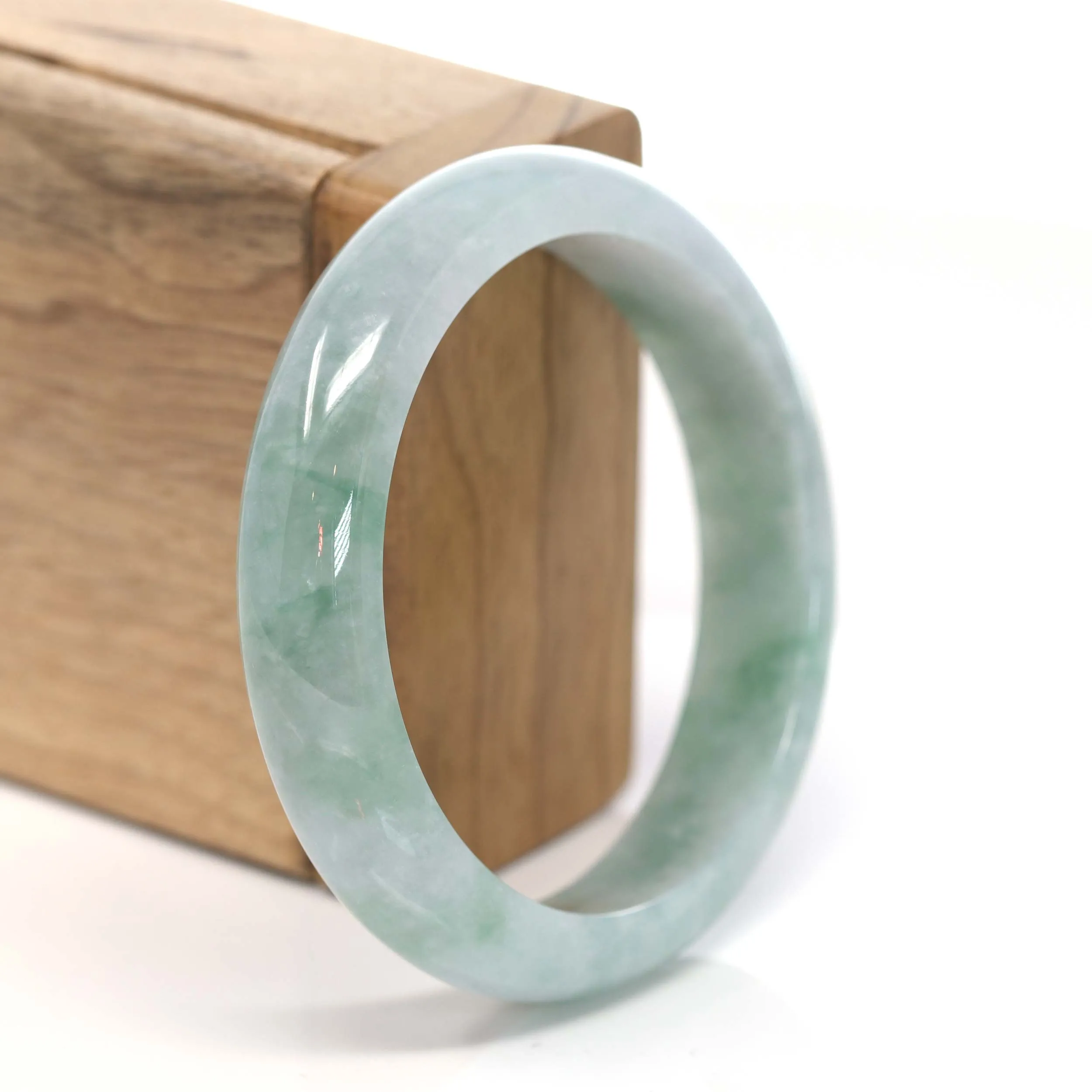 Genuine Burmese Jadeite Jade Bangle Bracelet (57.2 mm) #215