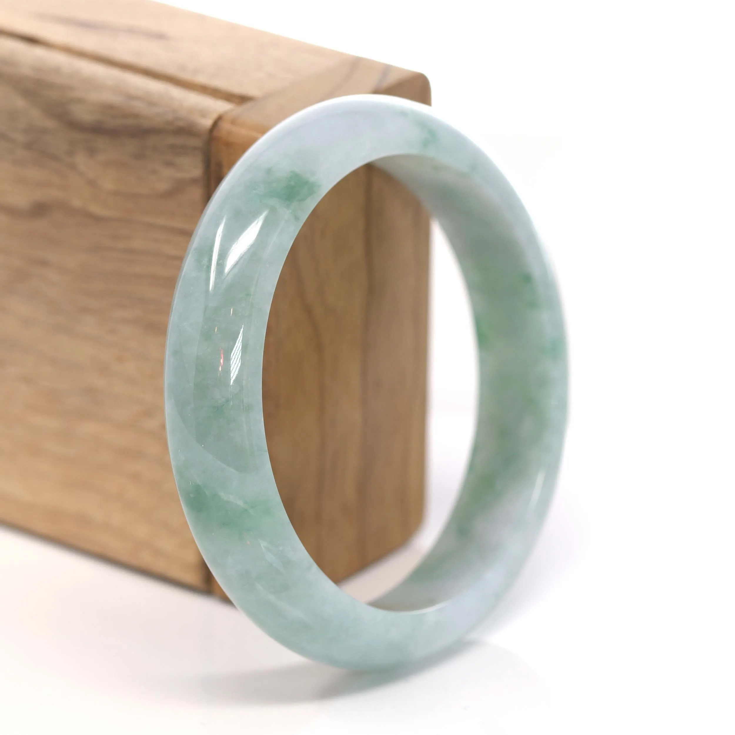 Genuine Burmese Jadeite Jade Bangle Bracelet (57.2 mm) #215