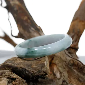 Genuine Burmese Jadeite Jade Bangle Bracelet (  58.3 mm )#313