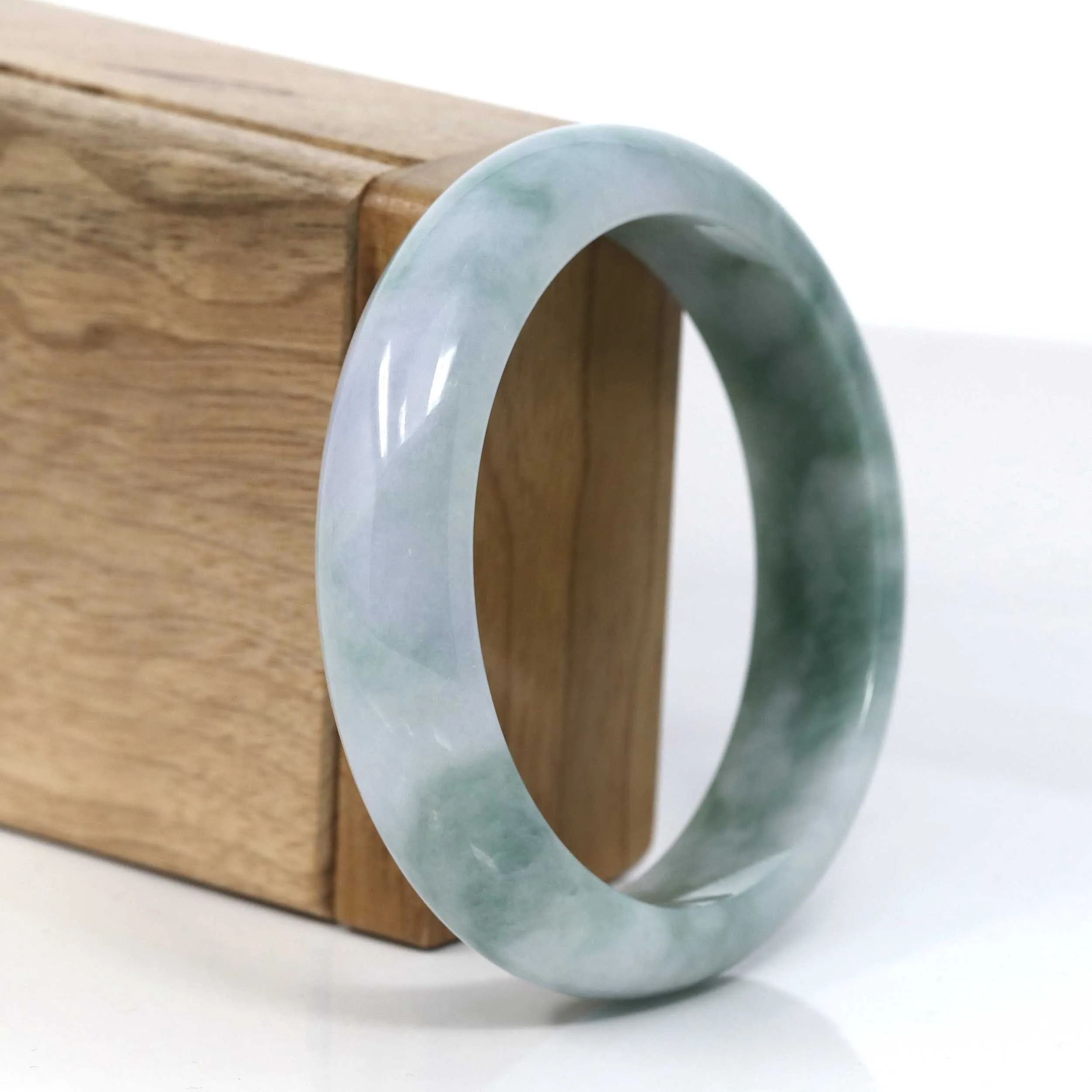 Genuine Burmese Jadeite Jade Bangle Bracelet (  58.58 mm )#949