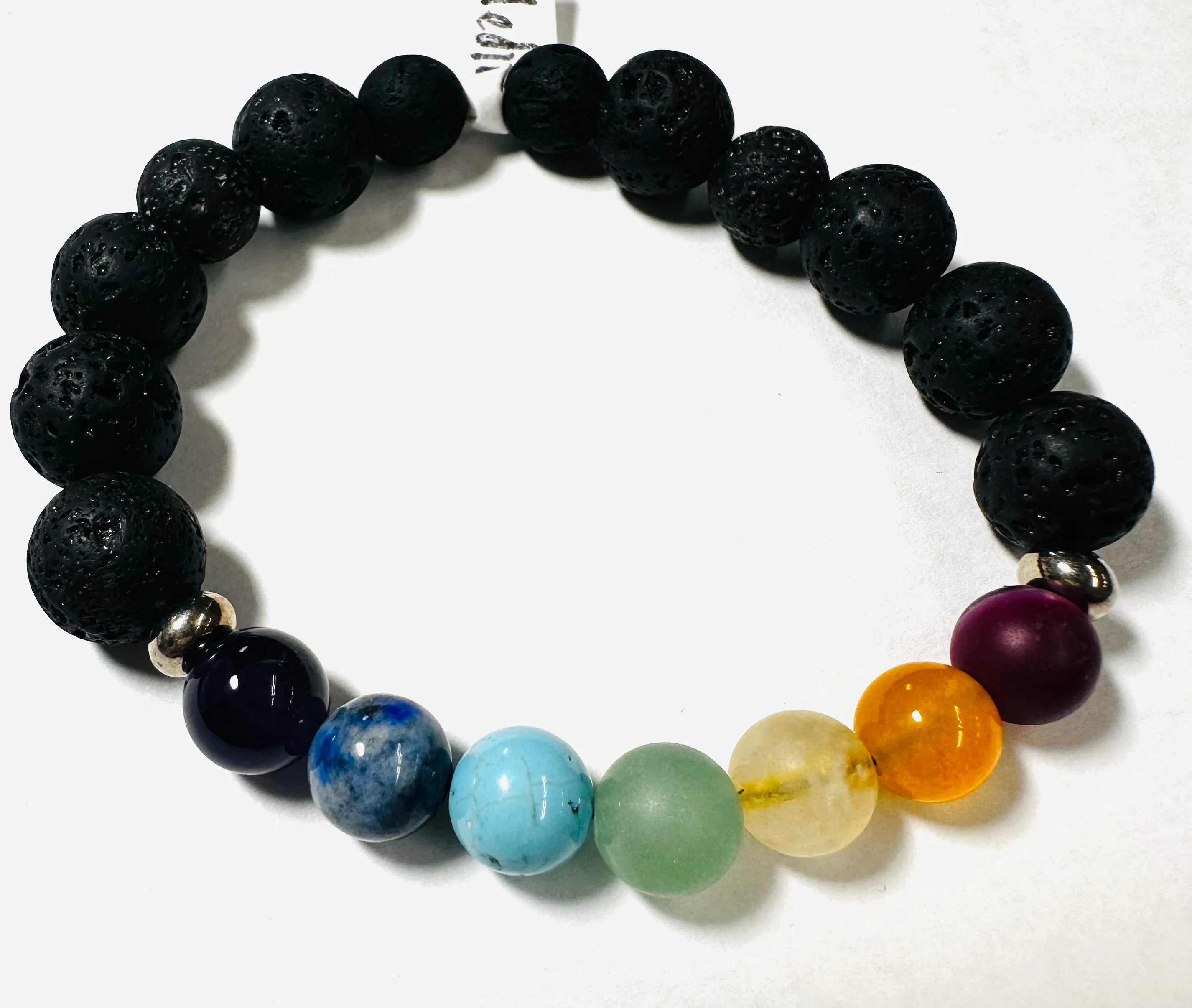 Genuine Gemstone Chakra Stretch Bracelets, Chakra Stretch Bracelets