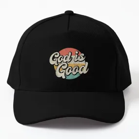 God Is Good Christian Dad Mom Faith Saying Vintage Cap