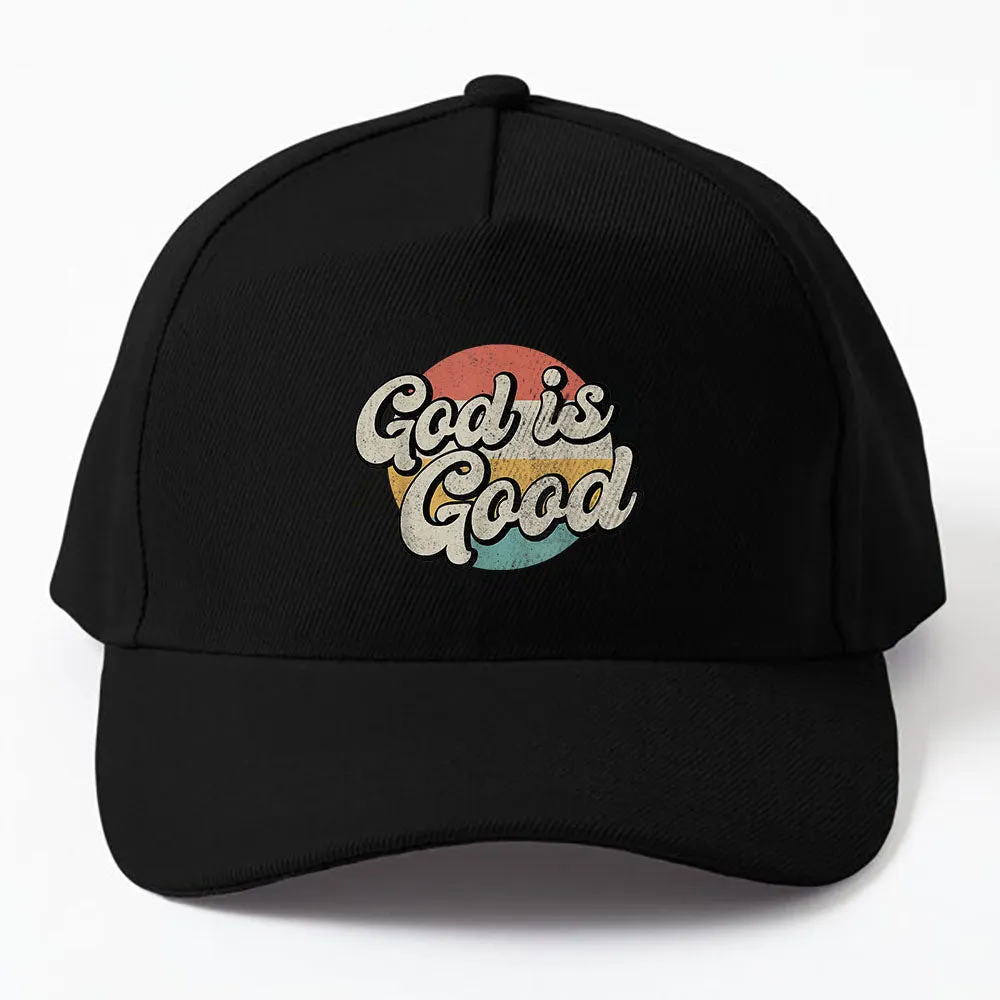 God Is Good Christian Dad Mom Faith Saying Vintage Cap