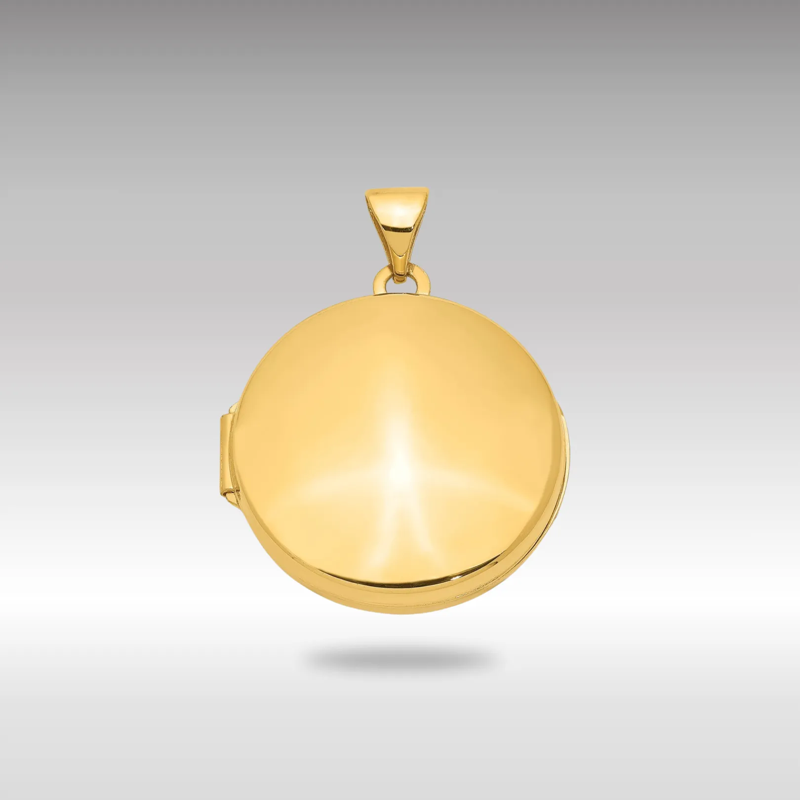 Gold 20mm Round Plain Domed Locket Pendant - Model XL562