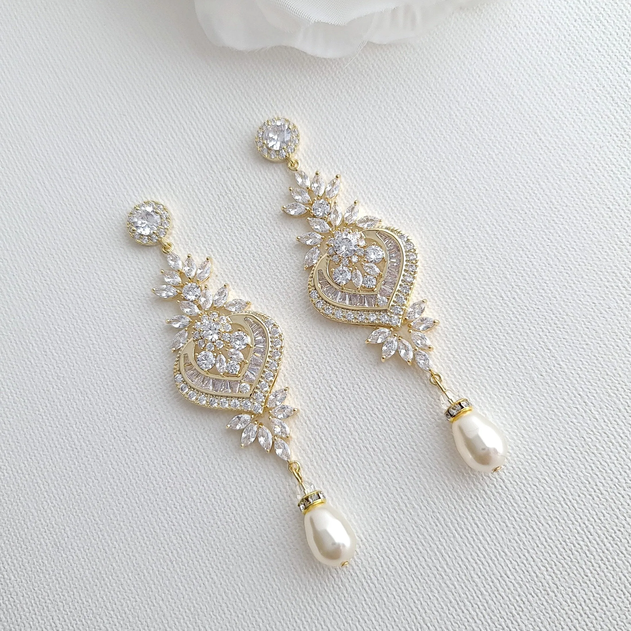 Gold Earrings and Bracelet Set- Rosa