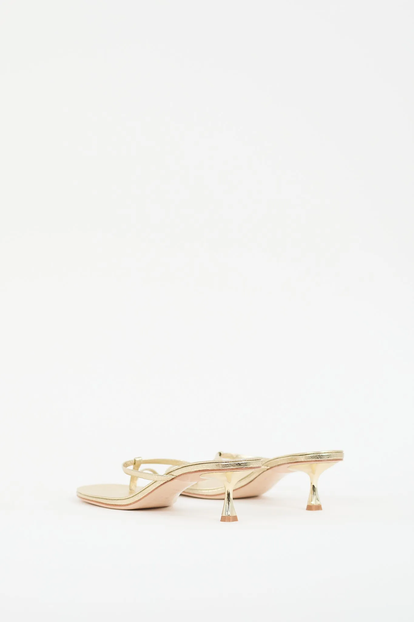 Gold Leather Edith Sandal