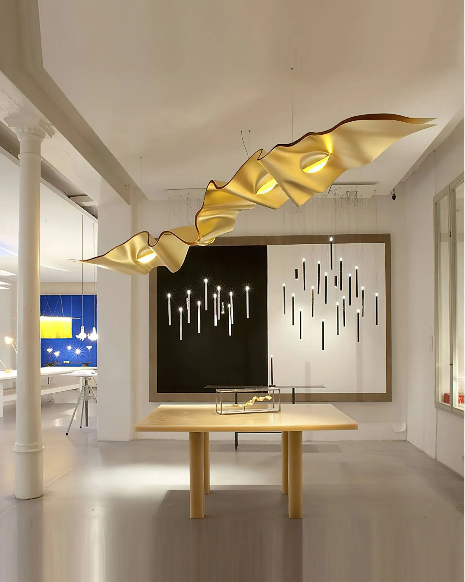 Gold Ribbon Chandelier