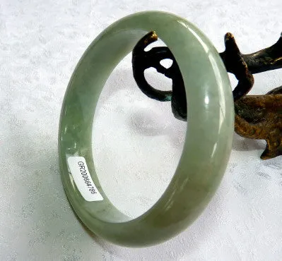 Good Green Burmese Jadeite Grade A Bangle Bracelet 58.5 mm   Certificate (G4786)