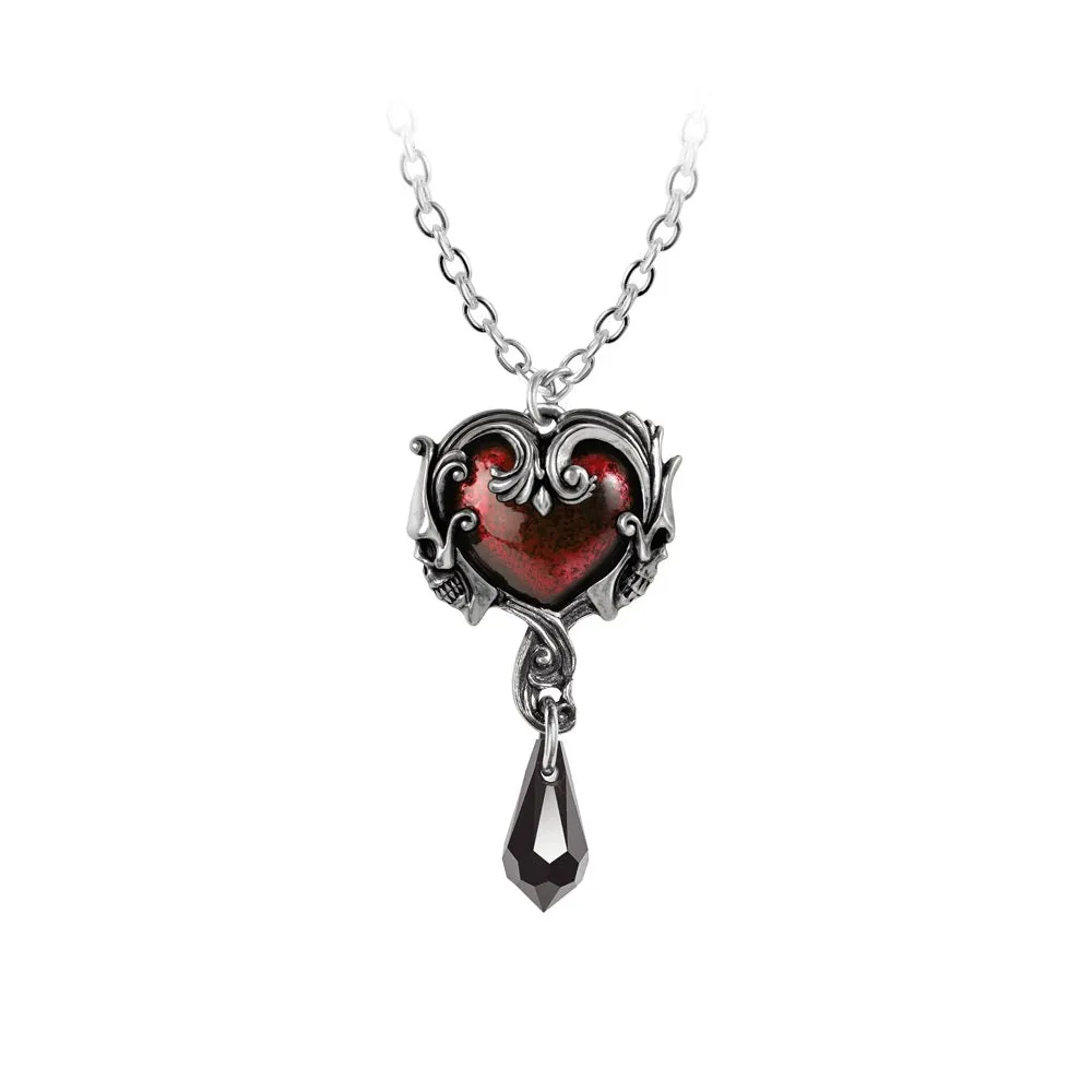 Gothic Pewter Heart Necklace