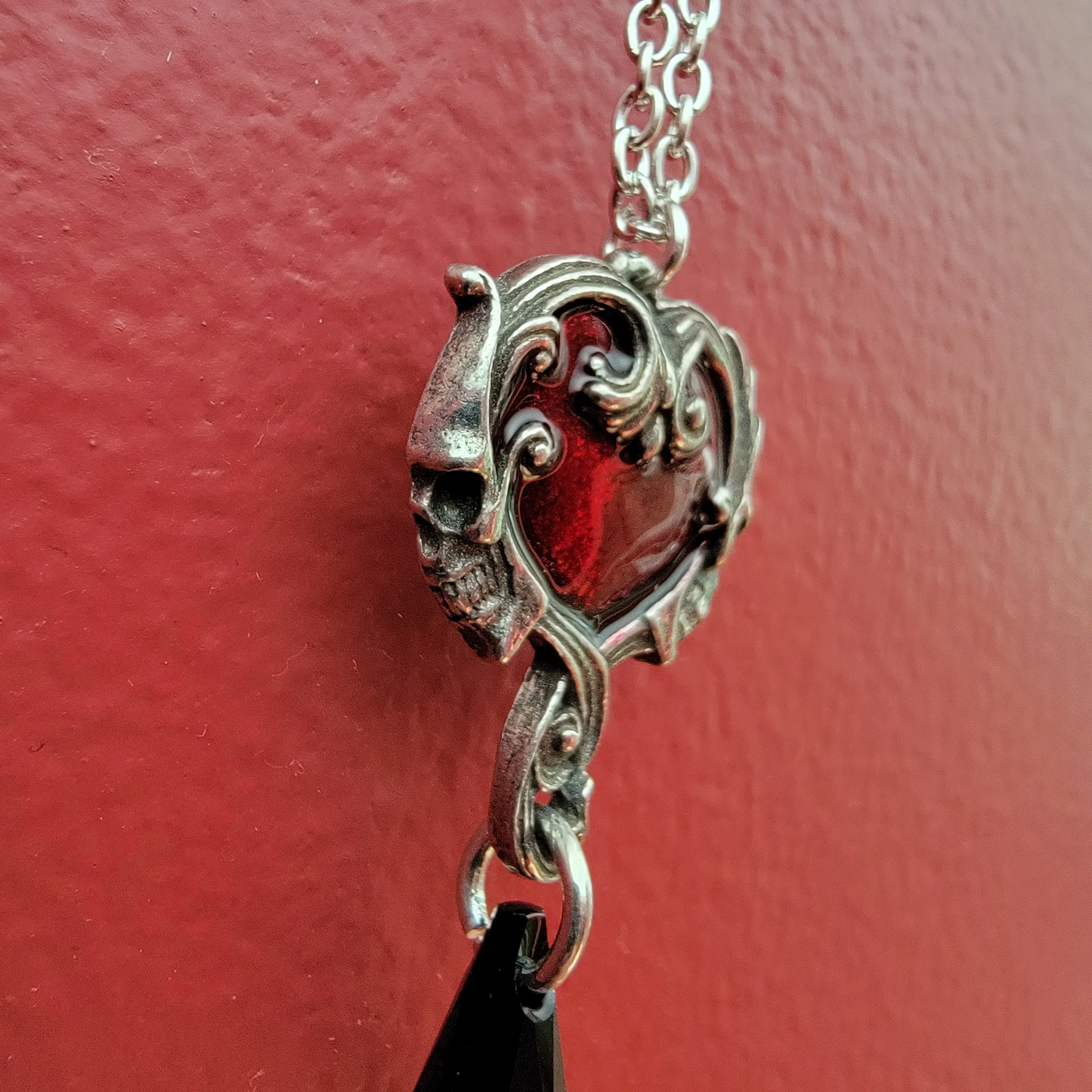 Gothic Pewter Heart Necklace