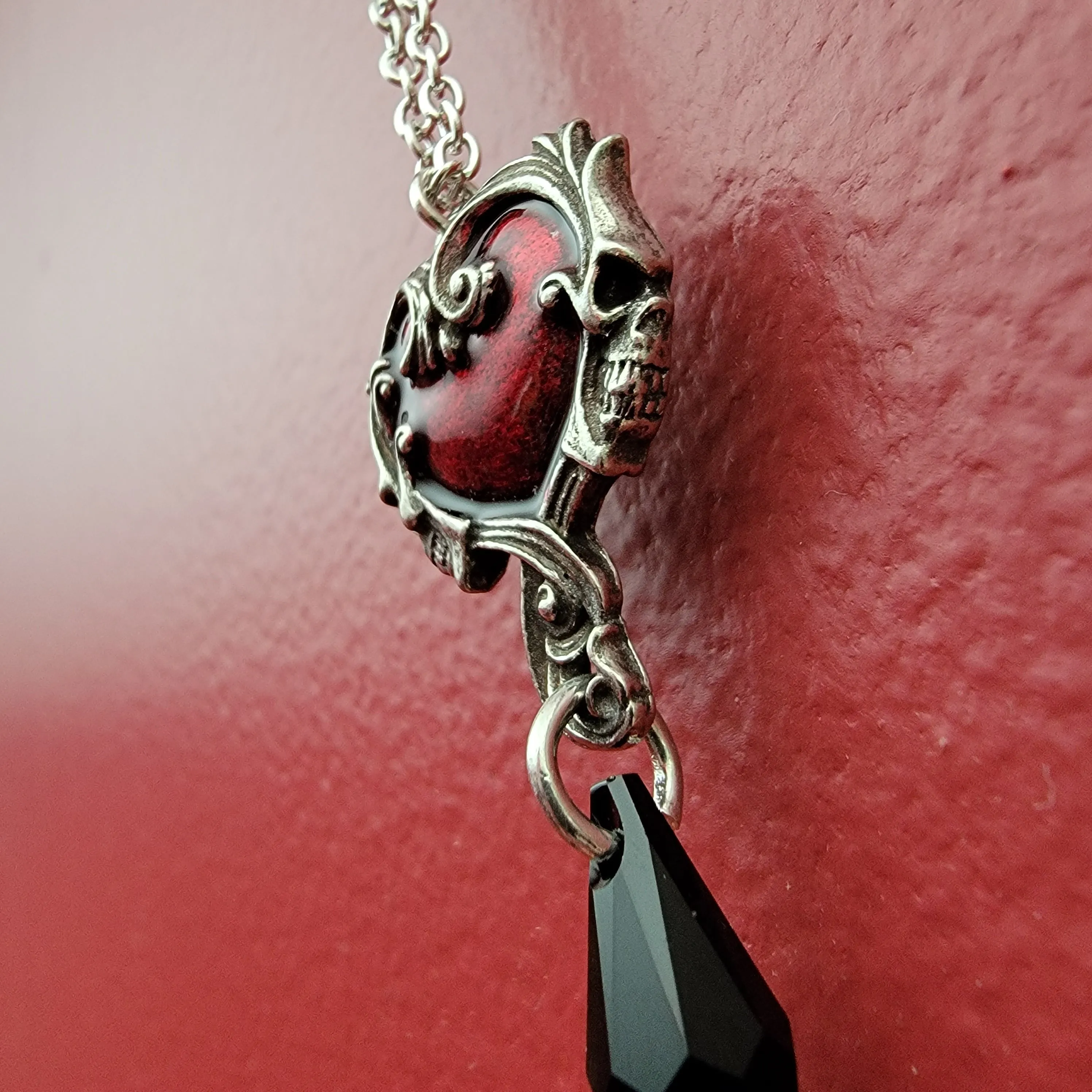 Gothic Pewter Heart Necklace