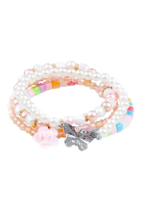 Great Pretenders Pearly Butterfly Bracelet - 4pc