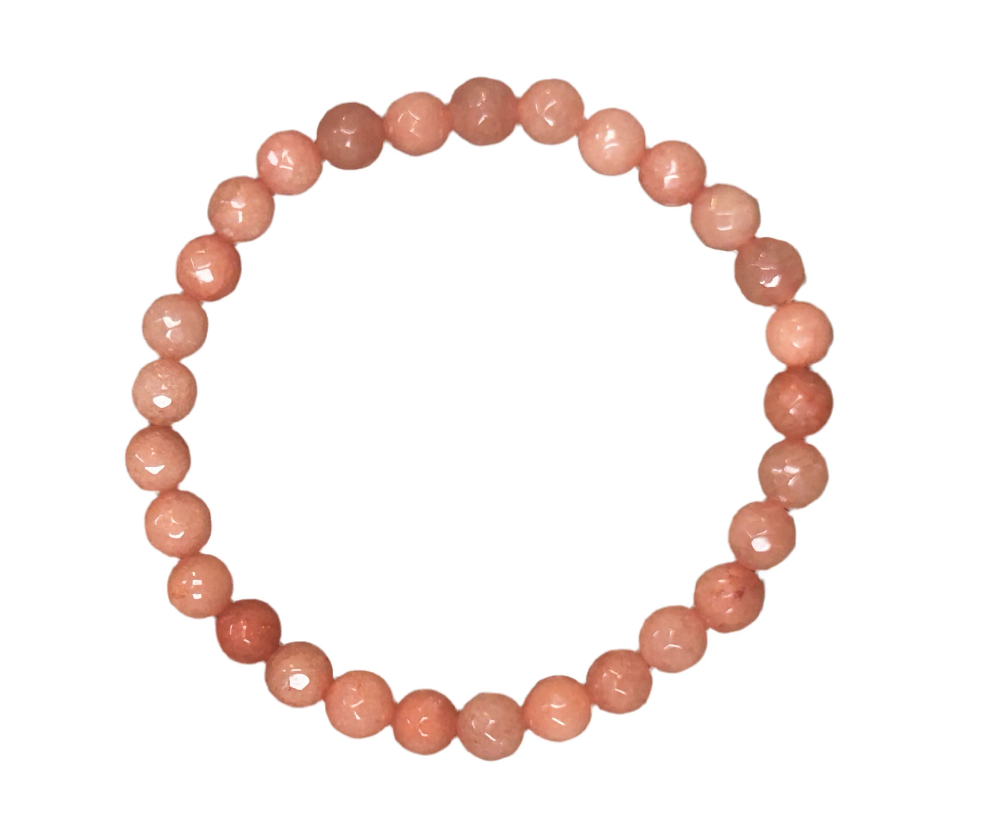 Guava Jade Faceted 6mm Bracelet