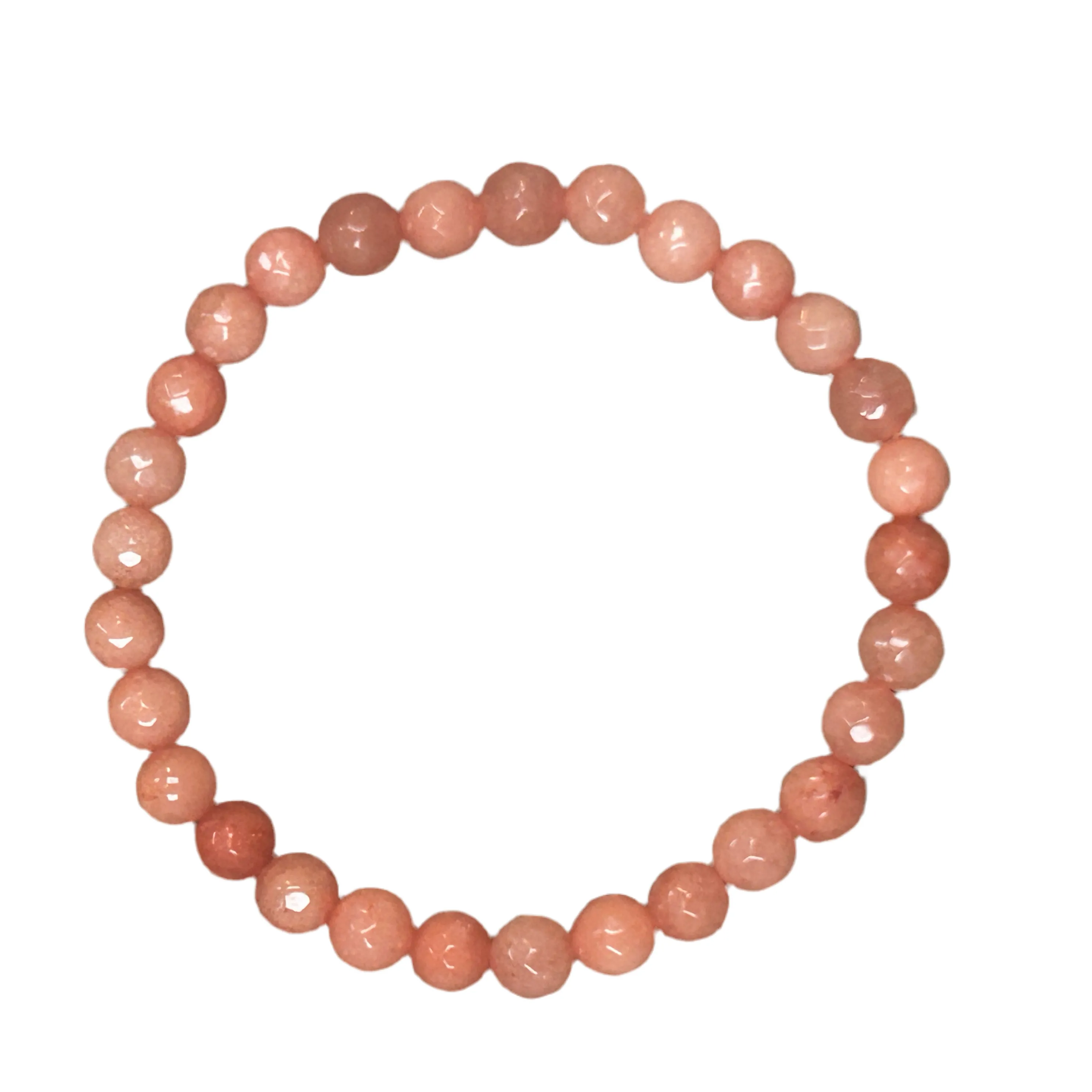 Guava Jade Faceted 6mm Bracelet