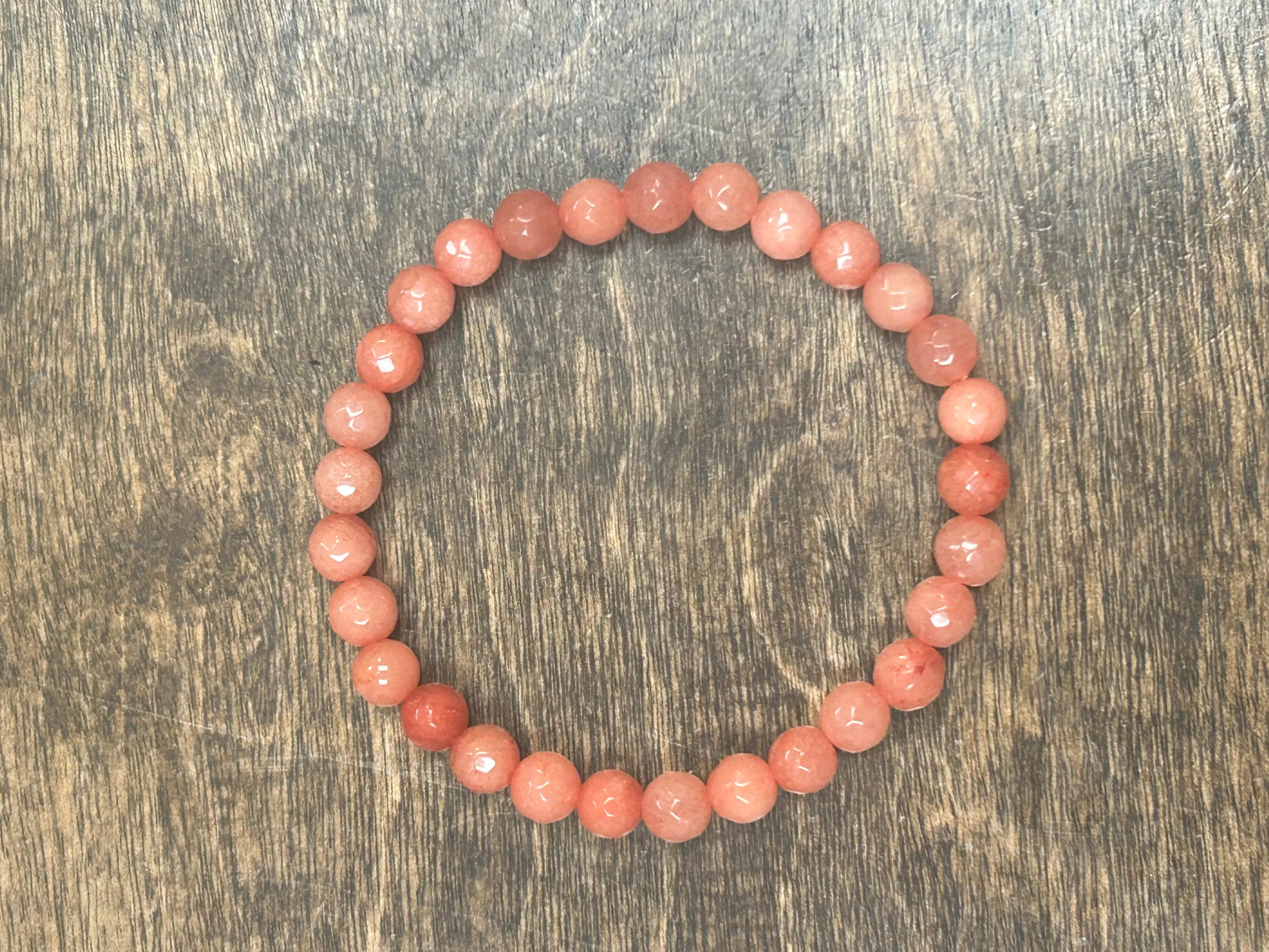 Guava Jade Faceted 6mm Bracelet