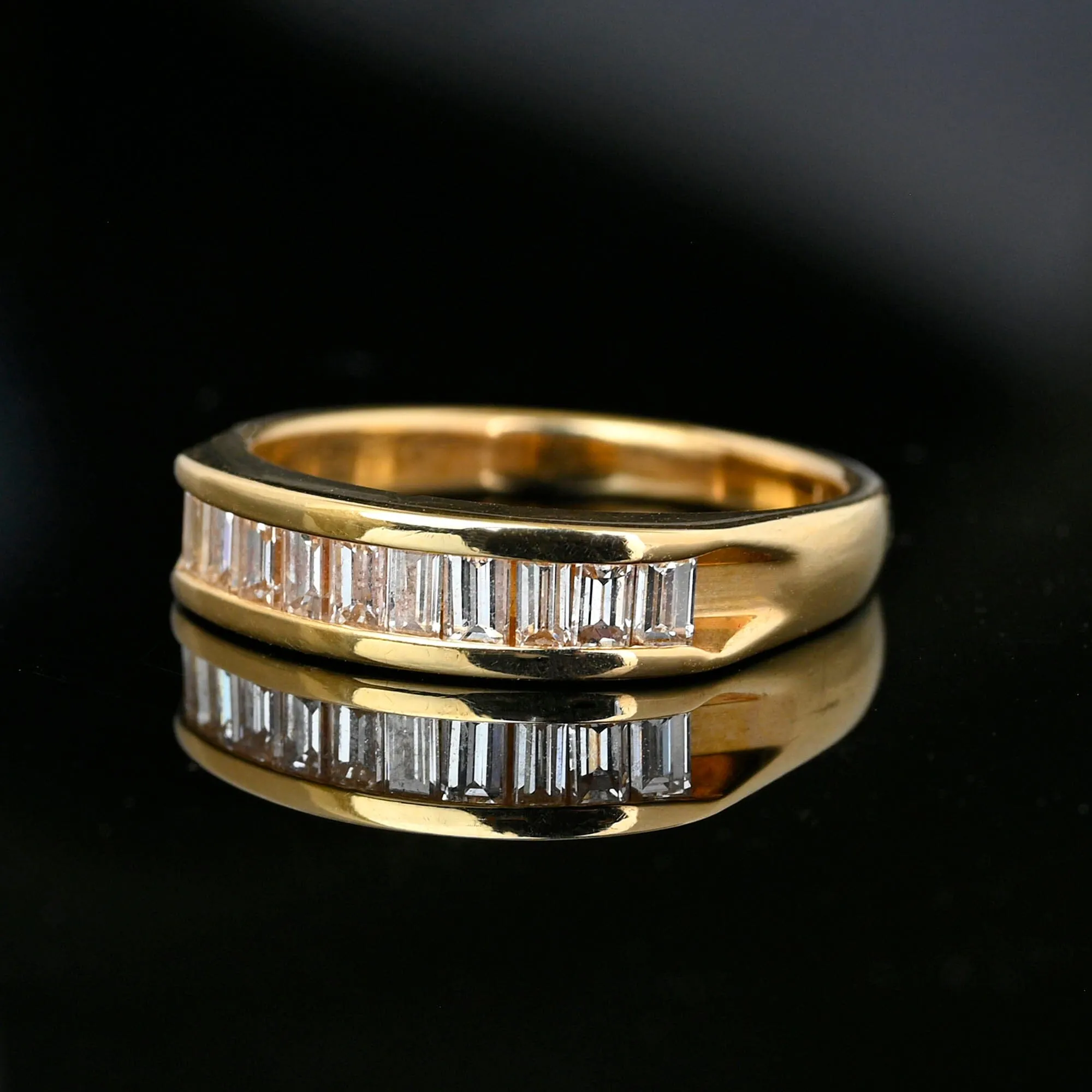 Half Eternity Baguette Diamond Wedding Ring Band