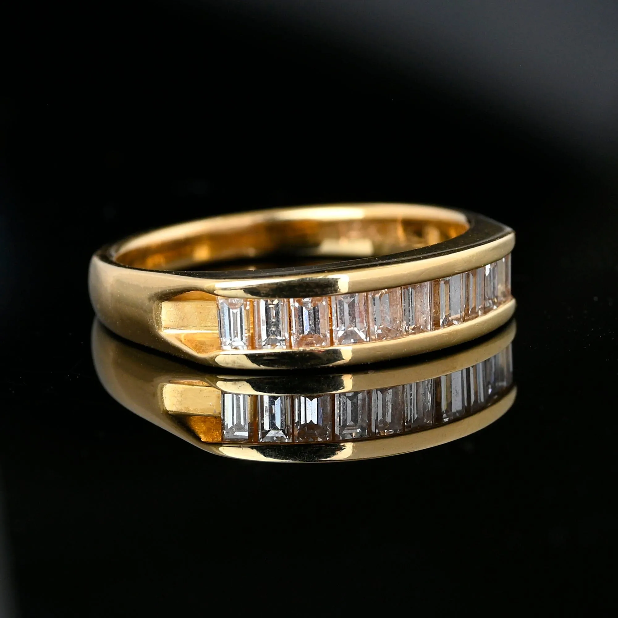 Half Eternity Baguette Diamond Wedding Ring Band