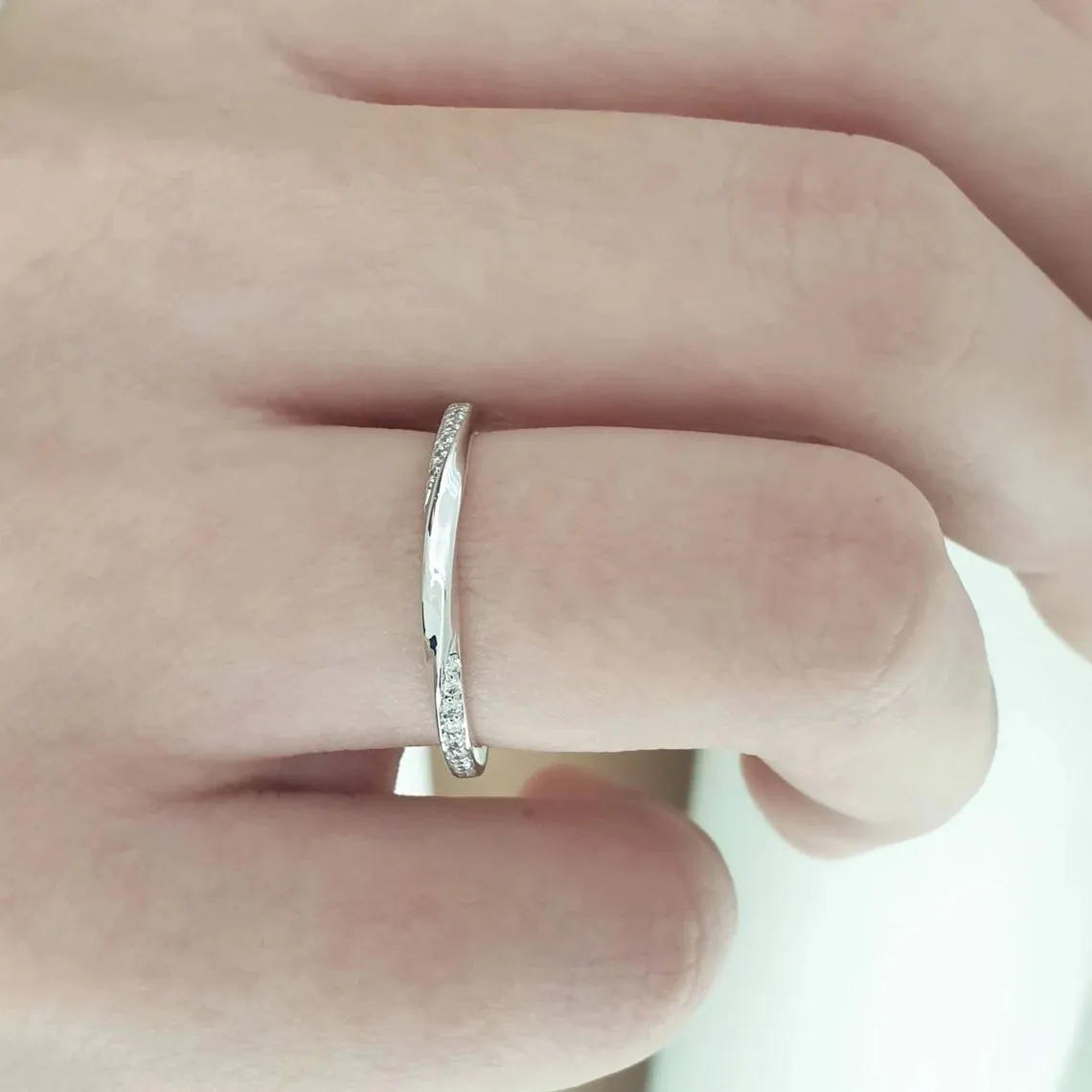 Half Eternity Mobius Ring