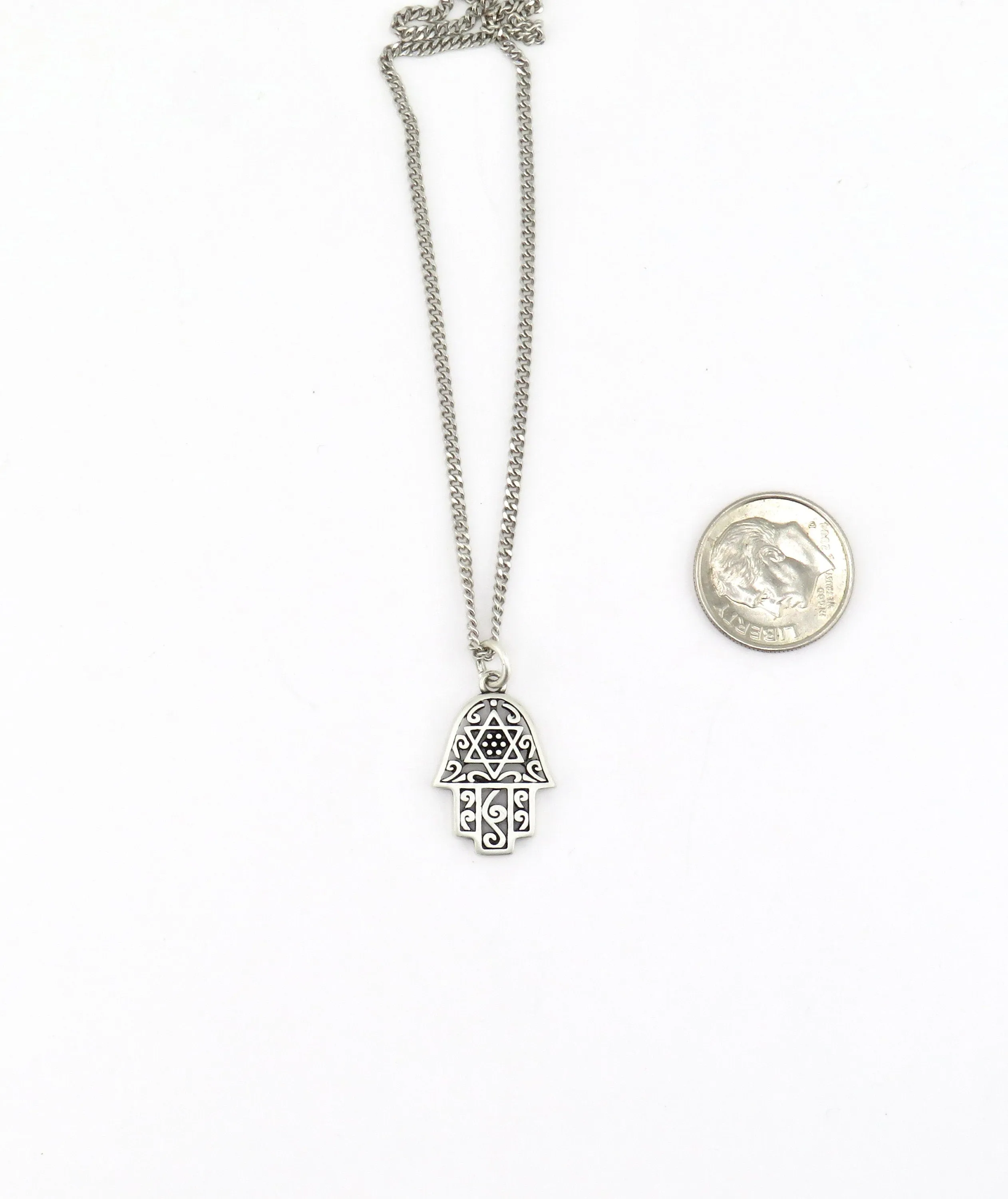 Hamsa Star of David Necklace