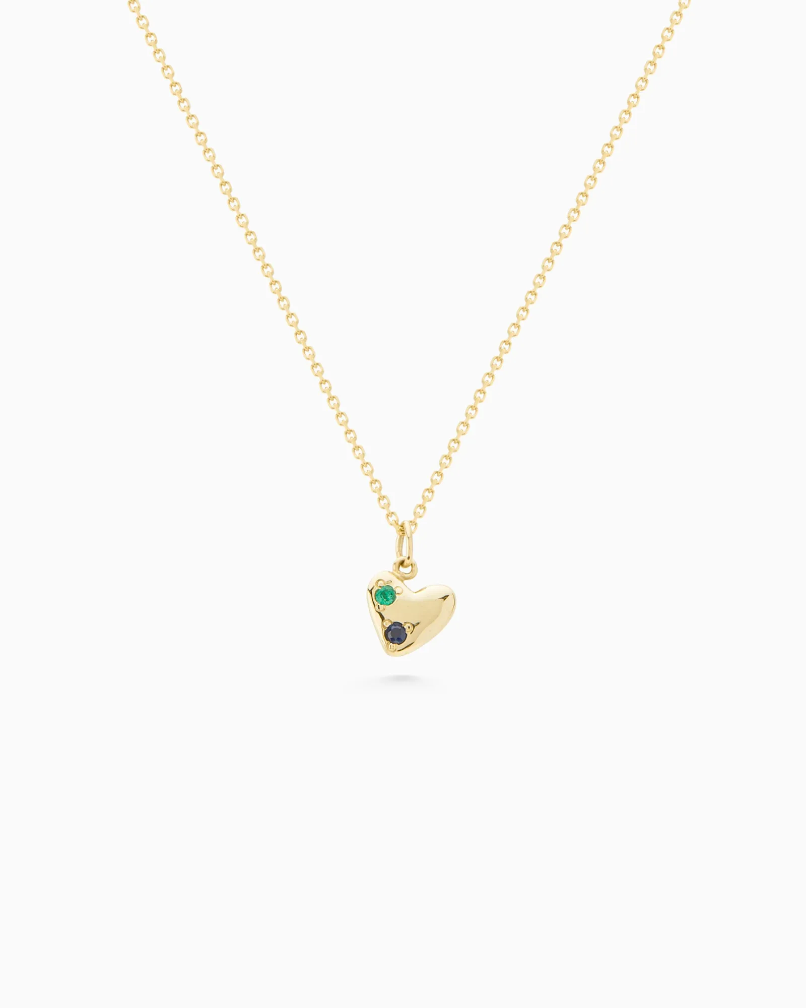 Heart Stone Pendant | Yellow Gold