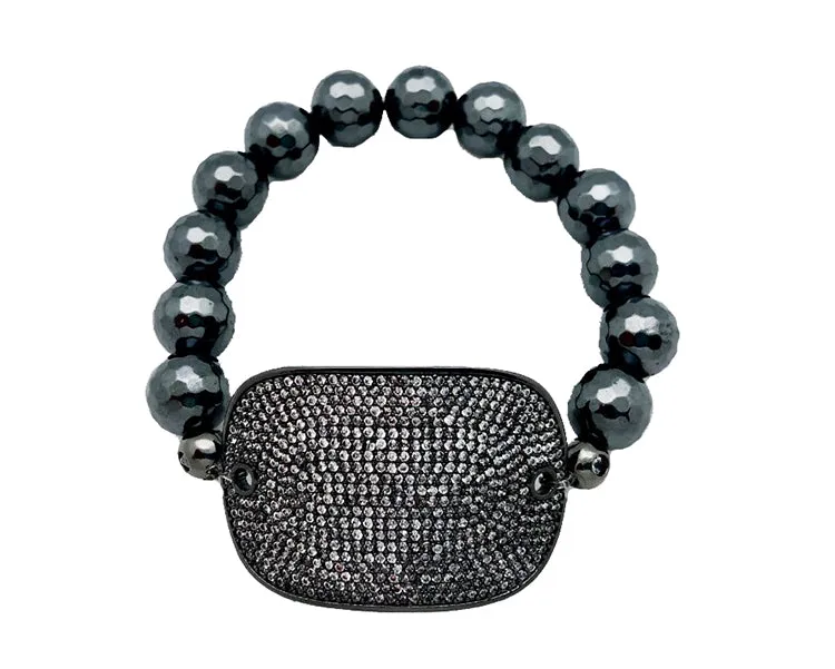 Hematite CZ Bling bracelets