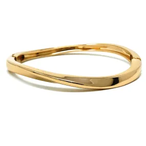 Hinged Gold Bangle Bracelet