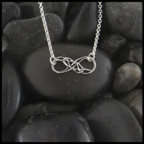 Infinity Knot Necklace in Silver