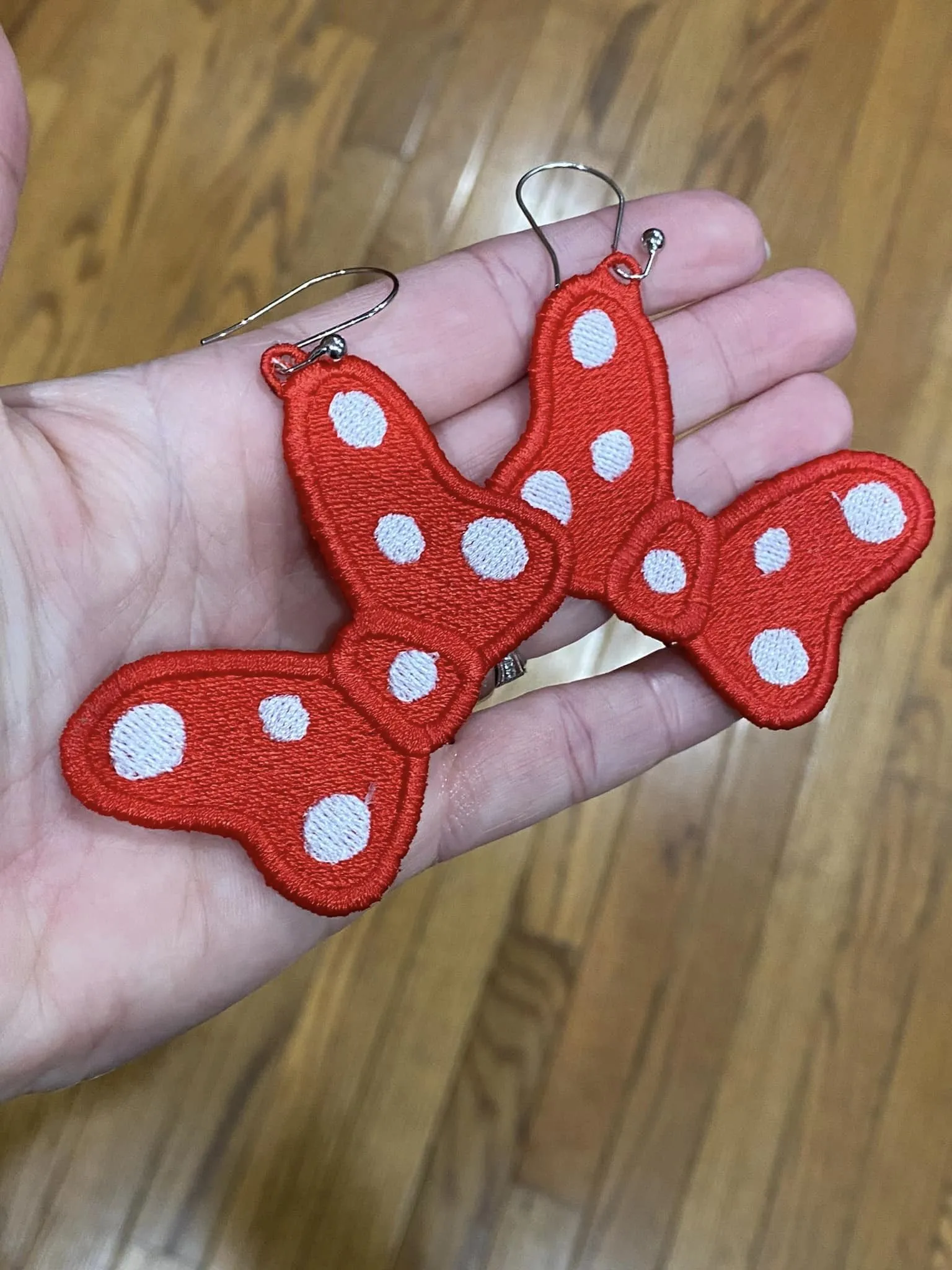 ITH Polka Dotted Bows Earrings