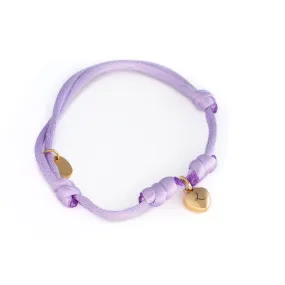 JBØRN Satin Cord Bracelet with Heart Pendant | Personalisable