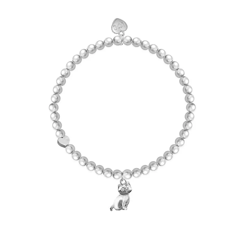 Jewellery Silver 'Life Is Better With A Cat' Bracelet