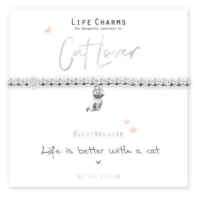 Jewellery Silver 'Life Is Better With A Cat' Bracelet