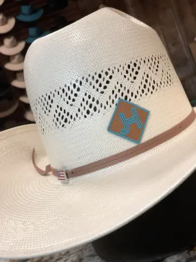 Jobe's Hats - patch/sticker -Diamond- Brown Turquoise JH