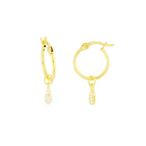 KAIA HOOP EARRINGS GOLD CZ