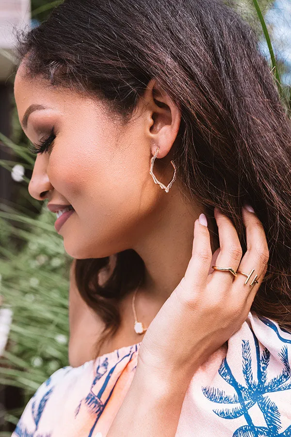 Kendra Scott Miku Hoop Earrings in Rose Gold